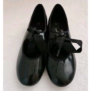 Abt Girls Tap Dance Shoes Black Size 13.5  Great Condition
